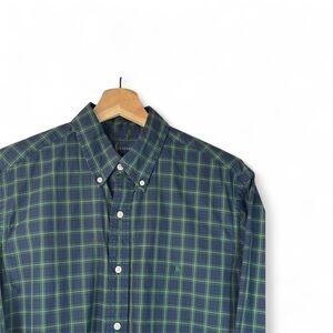 💰Polo Ralph Lauren designer men's classic-fit plaid performance shirt. XL